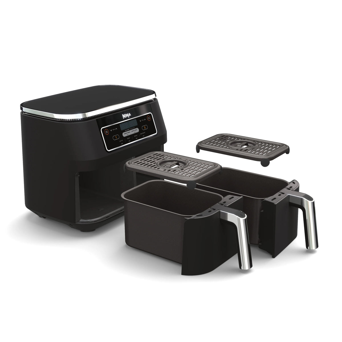Restored Ninja? Foodi? DZ100 4in1, 8qt., 2Basket Air Fryer with DualZone? Technology (Refurbished)