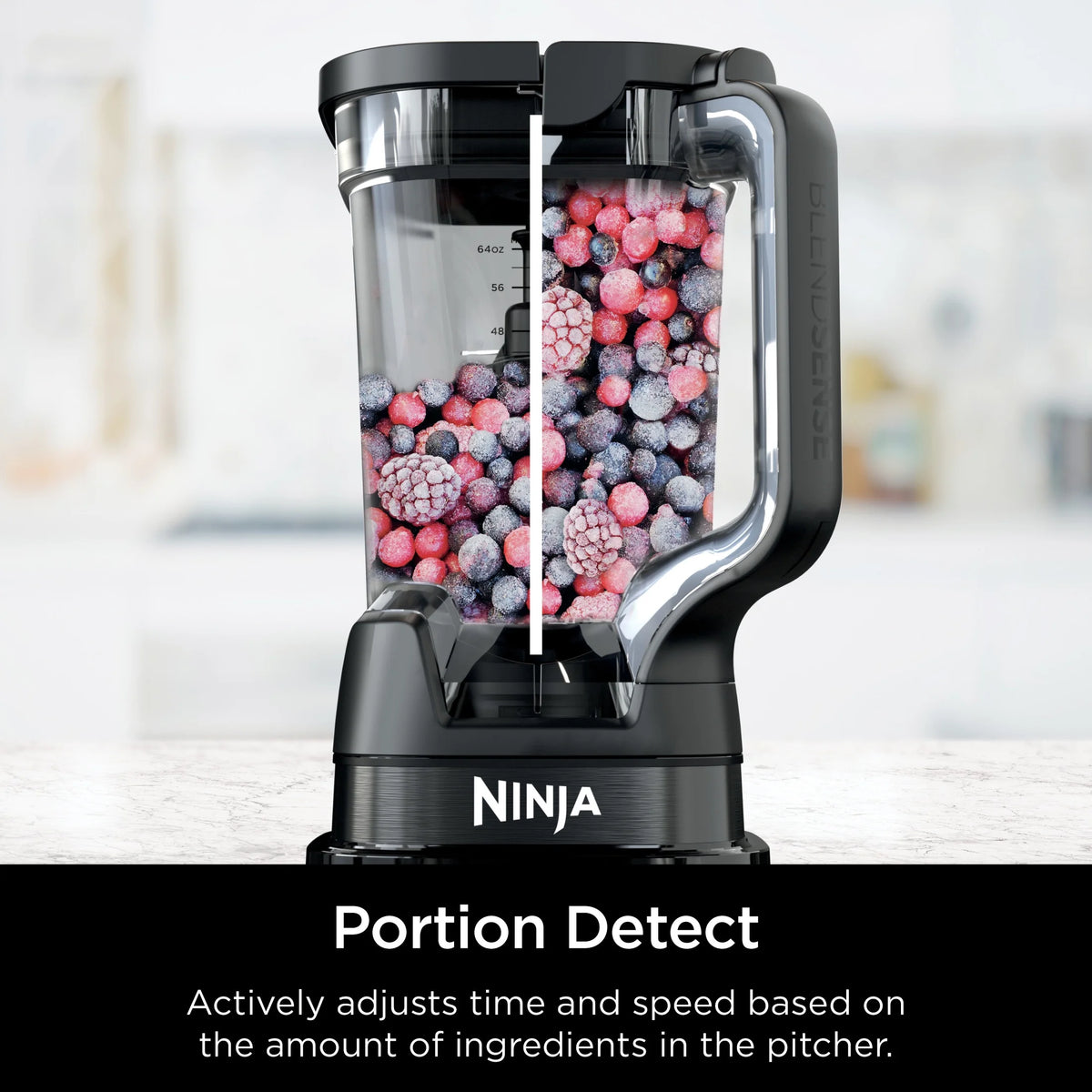 Ninja Detect Duo Power Blender + Personal Single-Serve, BlendSense Technology, Kitchen Countertop, 1700 Watts, 72 oz Pitcher, 24 oz Cup, TB300 Silver