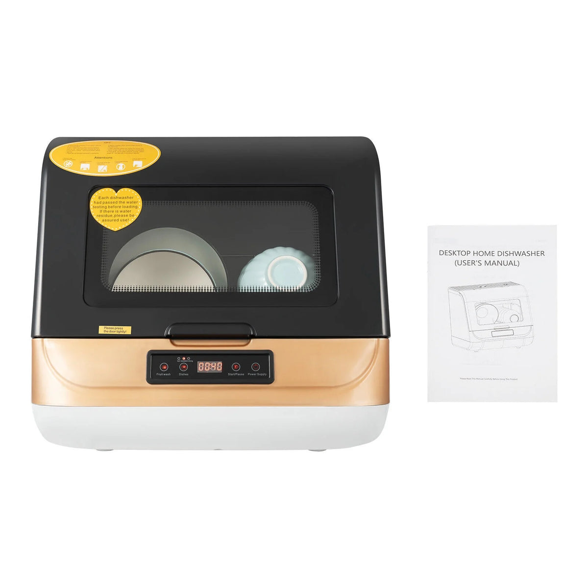 Compact Countertop Dishwasher Portable Mini Dish Washer 4 Washing Programs 110V