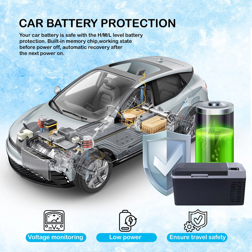 M optimized 12V Refrigerator 21 Quart Portable Refrigerator -7.6a?? to 50a??, 20L RV Freezer, Car Fridge with 12/24V DC and 110-240V AC, Portable Freezer Car Cooler for Camping Travel Outdoor & Home