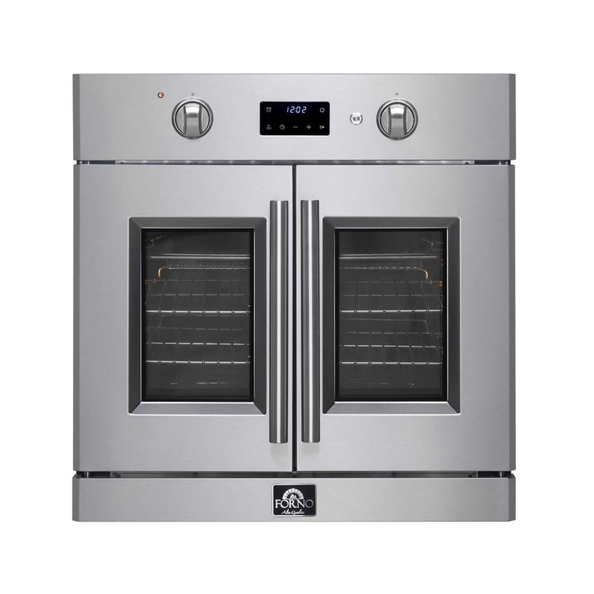 Forno Asti 30-Inch French Door Electric Wall Oven in Stainless Steel, 3.68 cu. ft. True Convection, 3,600W, Air Fry, Sous Vide, Self-Clean