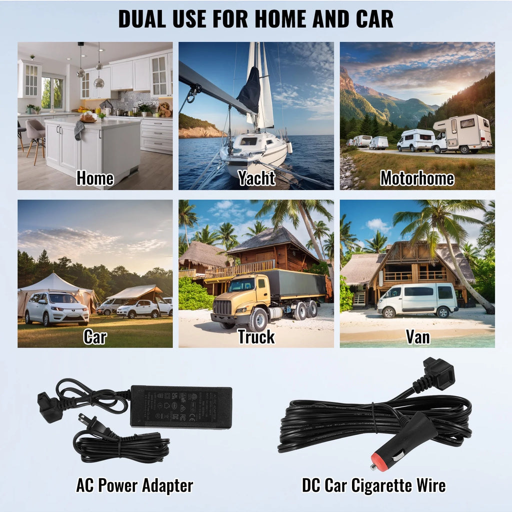 XYTREWPortable Car Refrigerator Cooler Freezer Compressor 9 L Single Zone for Car Home �?9  Single temperature zone compressor refrigeration car refrigerator, portable refrigeration and freezing