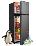 MaxKare 3.6 cu.ft Mini Fridge with Freezer, Perfect for Dorm, Small Spaces, Large Capacity, Energy Efficient- Dark Gray