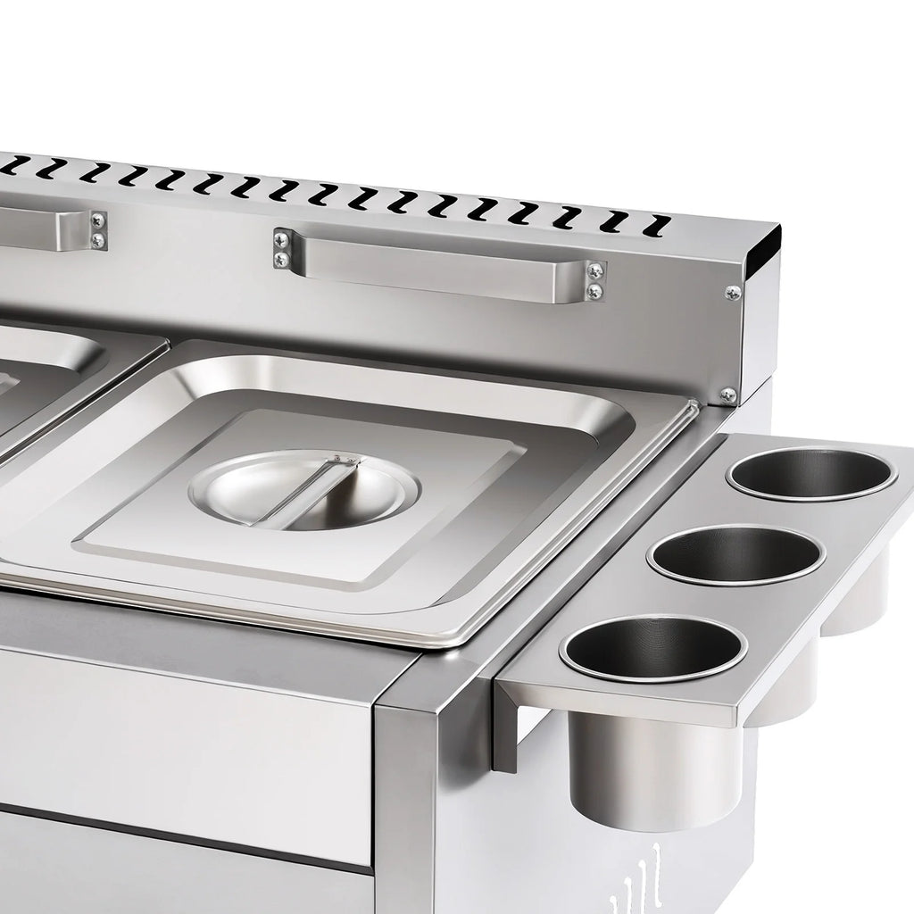 12L 3.17Gal Dual Tank Gas Fryer 430SS Commercial Deep Fryer