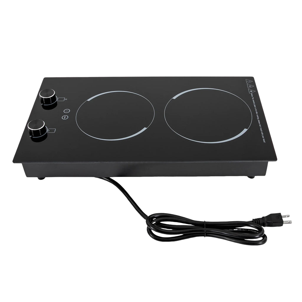 2100W Electric Induction Cooktop Stove Top 2-Burner Touch Control + Child Lock