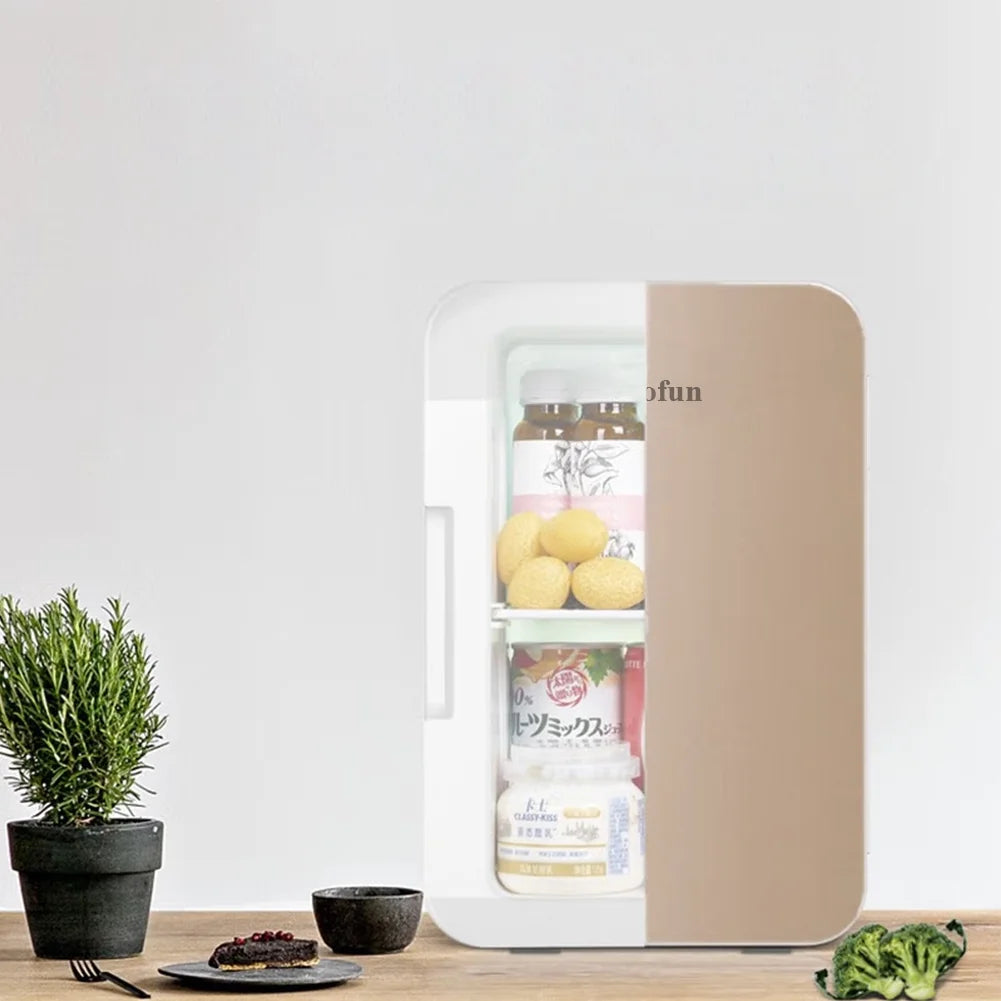Neofun Portable refrigerators, 4L Mini Fridge 6 Can Portable Cooler & Warmer Compact Refrigerators for Food, Drinks, SkinCare, Office Desk