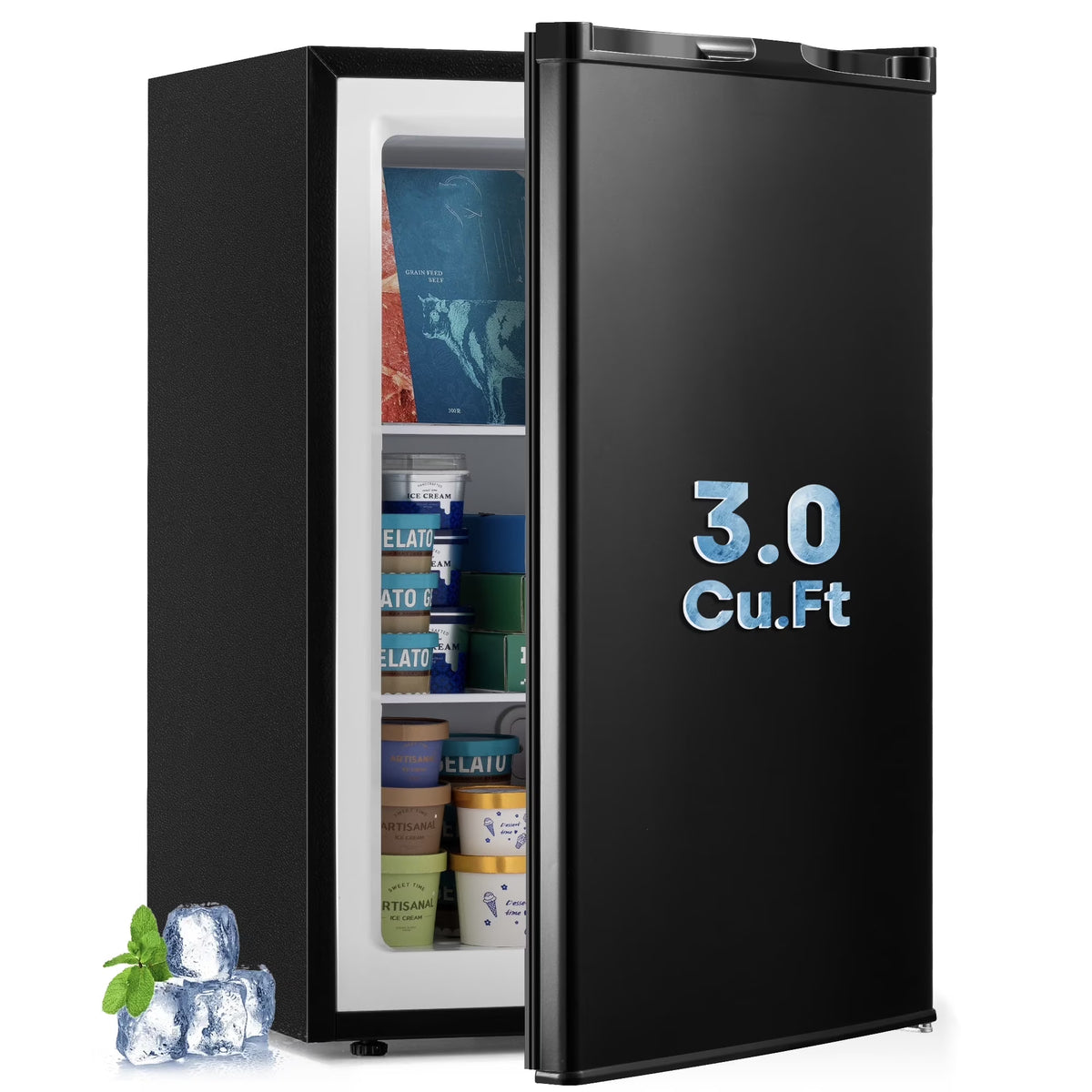 Dimedeal 1.8 Cu.ft Compact Chest Freezer with 7-Level Temperature Control