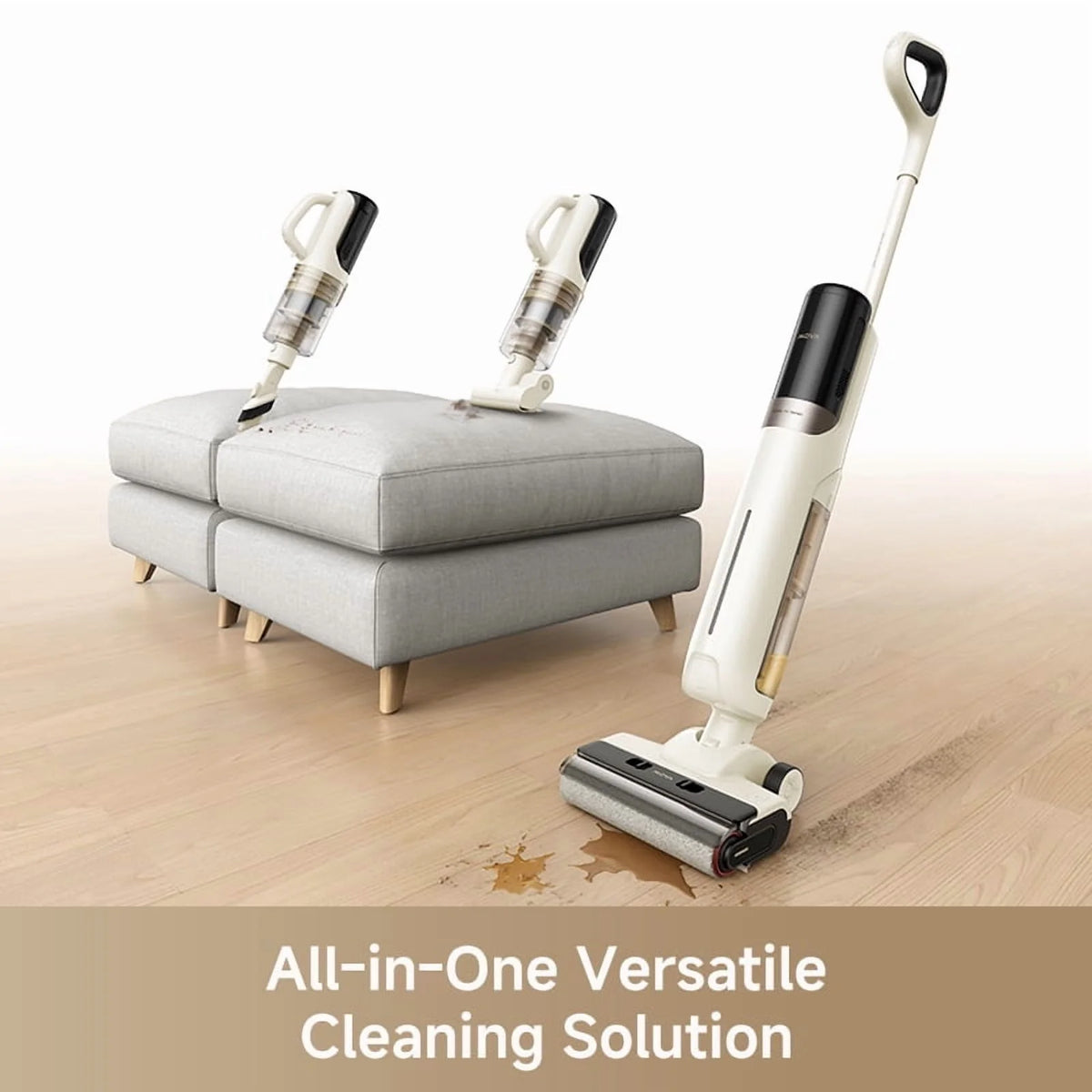 MOVA K30SE Wet Dry Vacuum,180��Flat Reach Floor Mop,Self Dual-Edge Cleaning,18000 Pa Suction