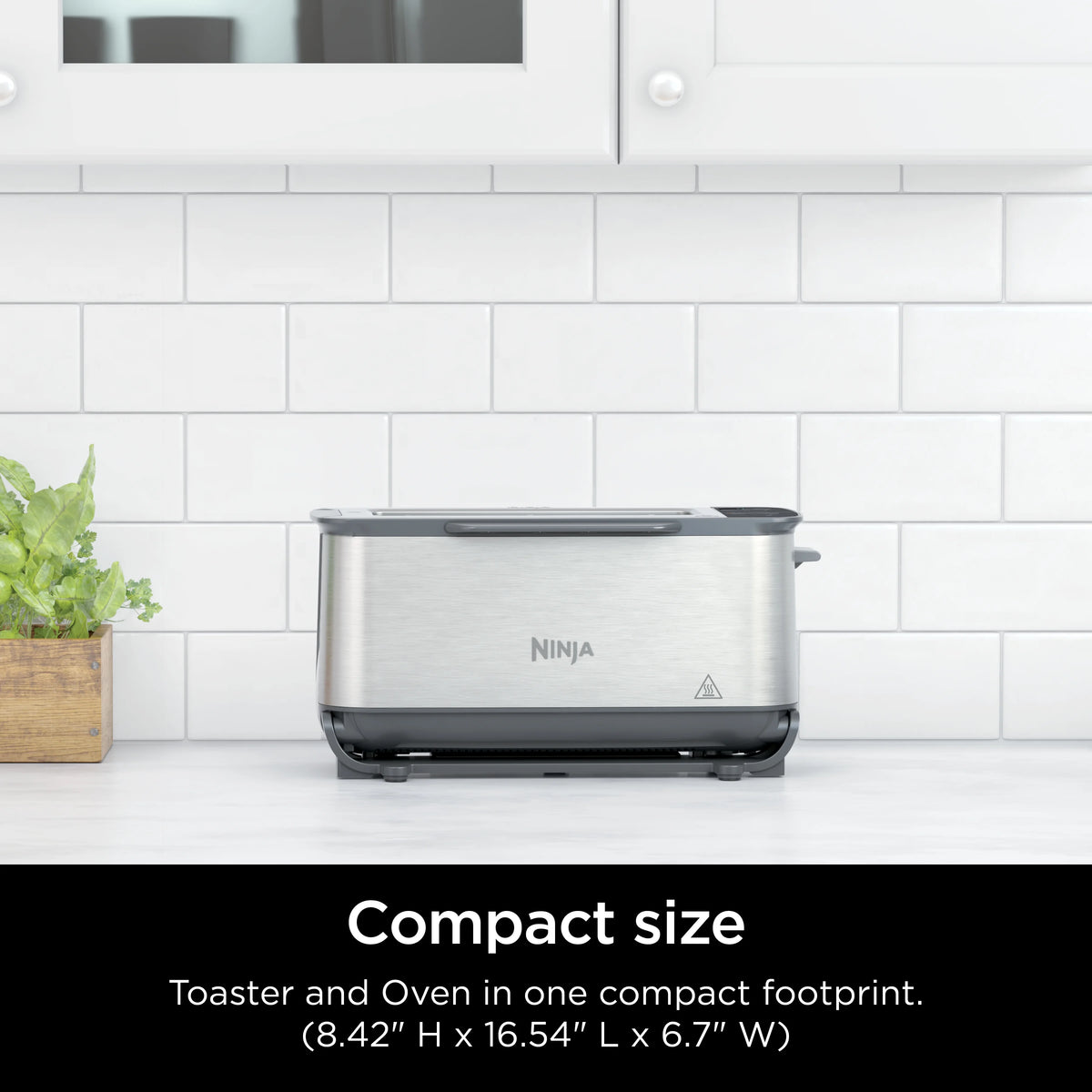 Ninja? Foodi? 2-in-1 Flip Toaster, 2-Slice Toaster, Compact Toaster Oven, Snack Maker, 1500 Watts, ST100