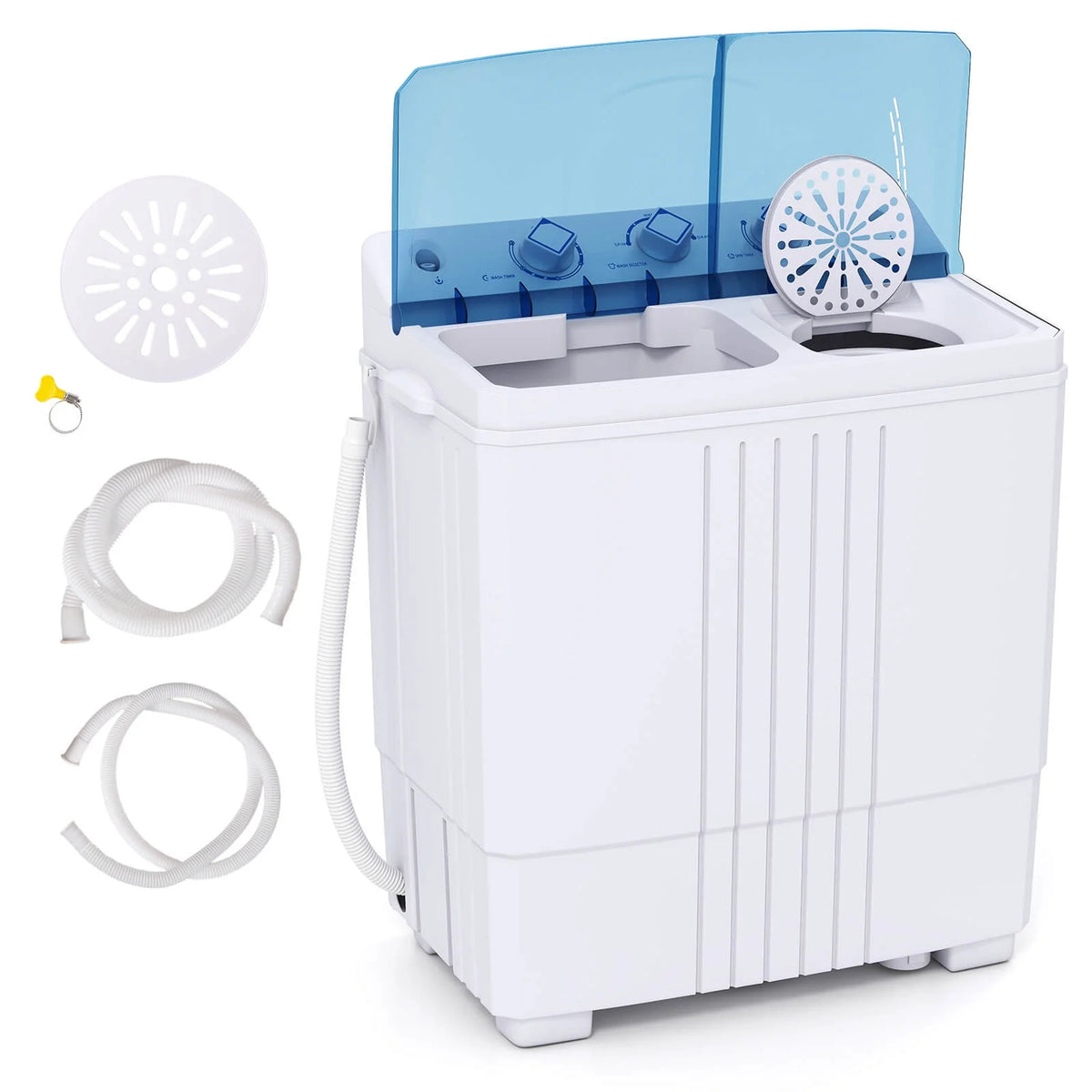 Costway Twin Tub 20Lbs Top Load Washing Machine with Gravity Drain