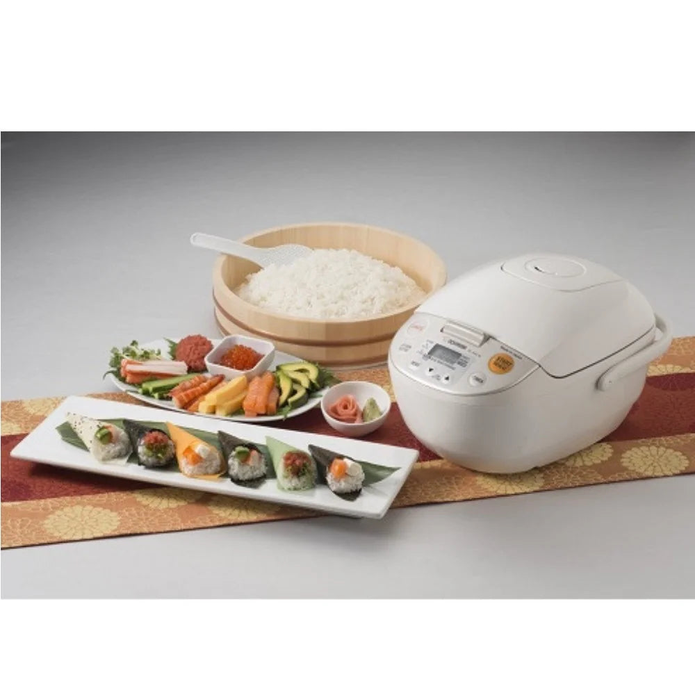Zojirushi Micom Rice Cooker and Warmer (10-Cup/Beige) with Cookbook, Kitchen Tongs and Bamboo Spoon