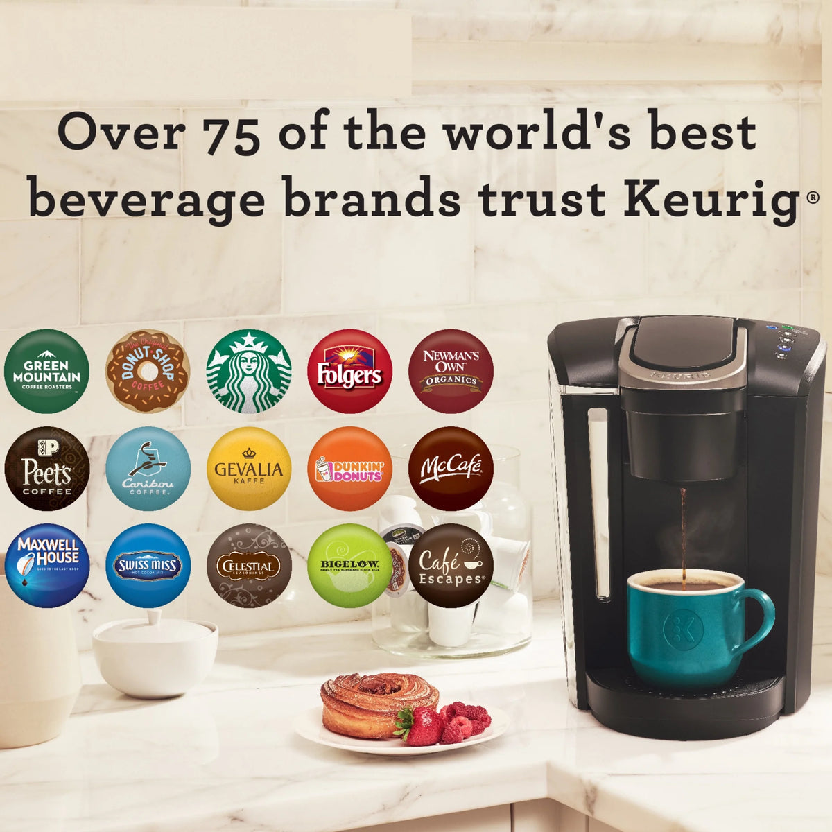Keurig K-Select Single-Serve K-Cup Pod Coffee Maker, Matte White