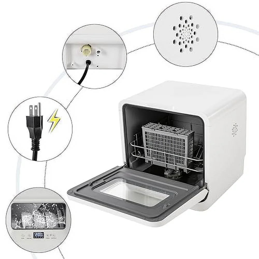 120V Countertop Dishwasher Portable Dishwasher 360 Degree Auto Spray Type Comfee Countertop Dishwasher 785W Air-Cooled Drying Portable 3-in-1 Countertop Dishwasher Mini Washing Mac