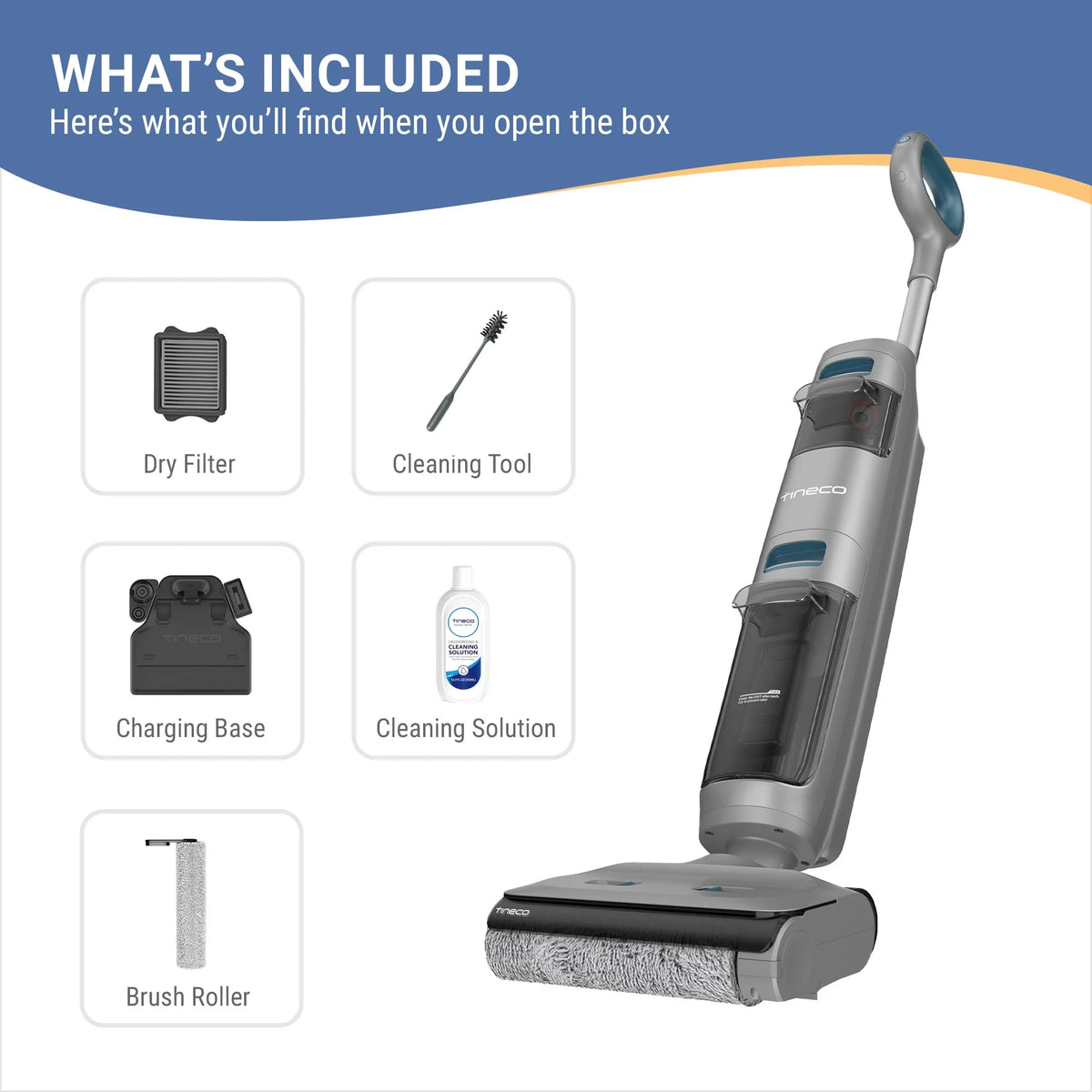 Tineco GO SENSE Cordless Smart Floor Washer, Multi-Surface Wet Dry Vacuum / Mop (GH301)
