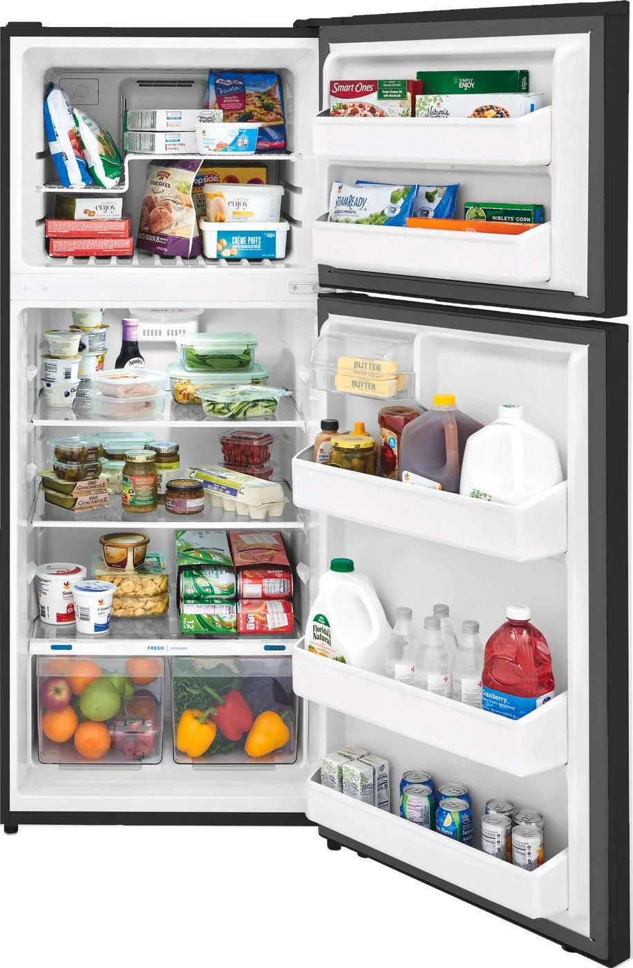 Frigidaire 17.6 Cu. Ft. Top Freezer Refrigerator, Black