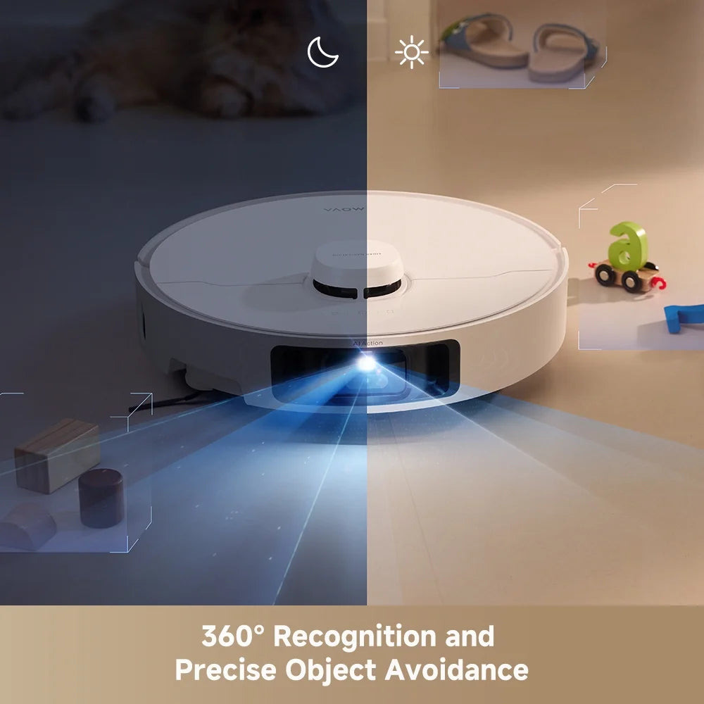 MOVA Robot P10 Pro Ultra Vacuum and Mop,  13,000Pa Suction 140°F Hot Water Auto Mop Washing & Drying, Dual Spinning Extenable Mop,10.5mm Lifting for Carpet, 360°Obstacle Avoidance, App Control