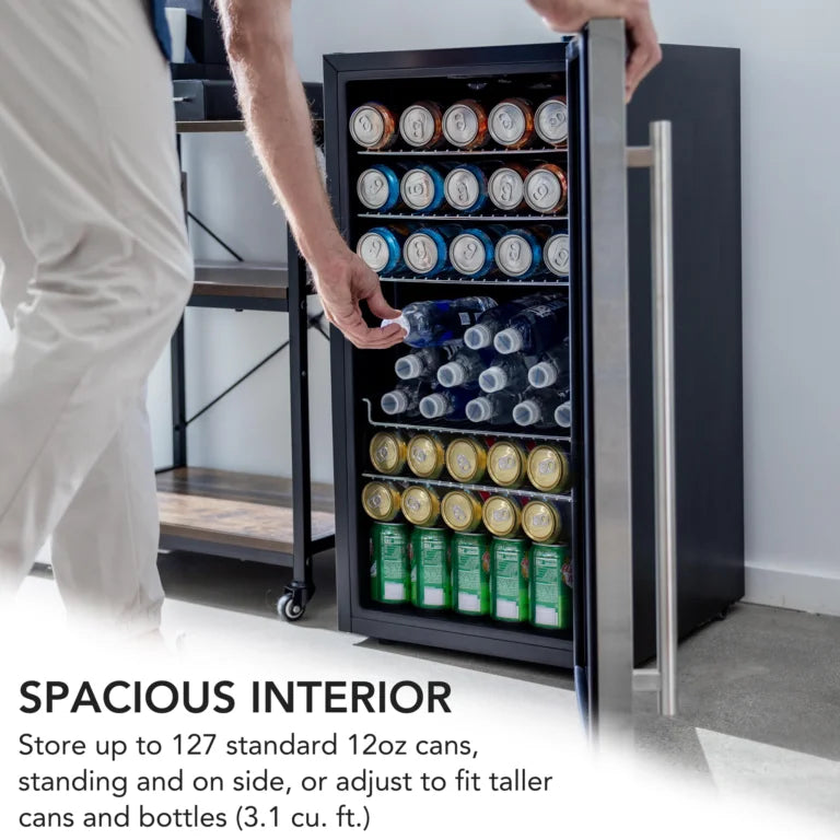 Whynter Beverage Refrigerator Stainless Steel 120 Can Capacity BR-130SB