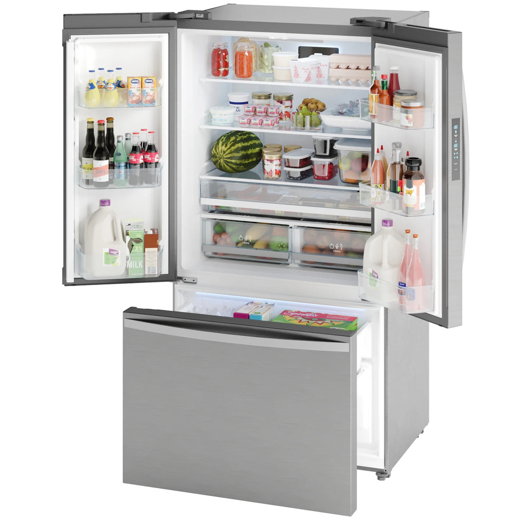 Kenmore 20.3 Cu. ft. Capacity Counter-Depth French Door Refrigerator and Freezer with Ice Maker, Stainless Steel