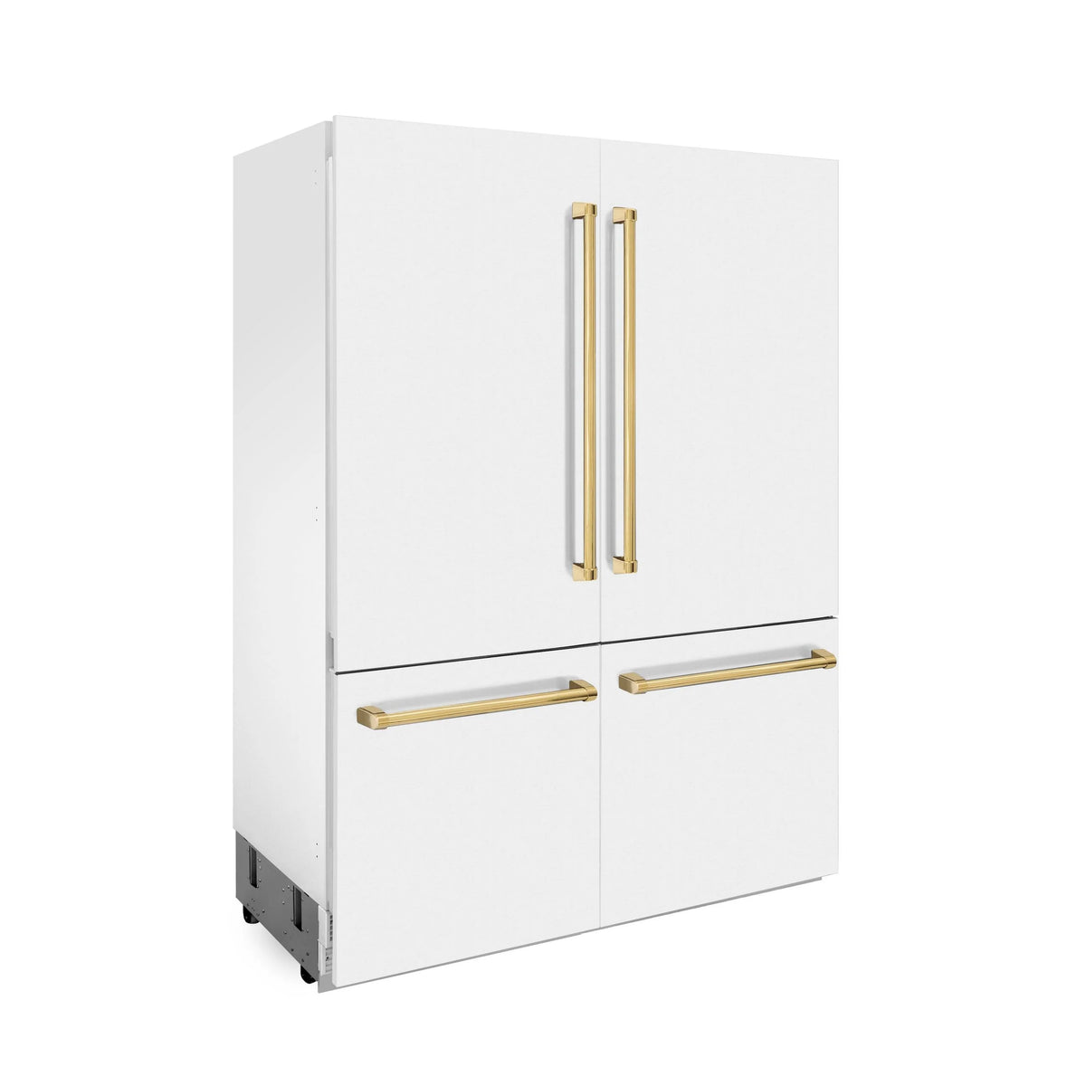ZLINE Autograph Edition Refrigerator, White Matte & Gold