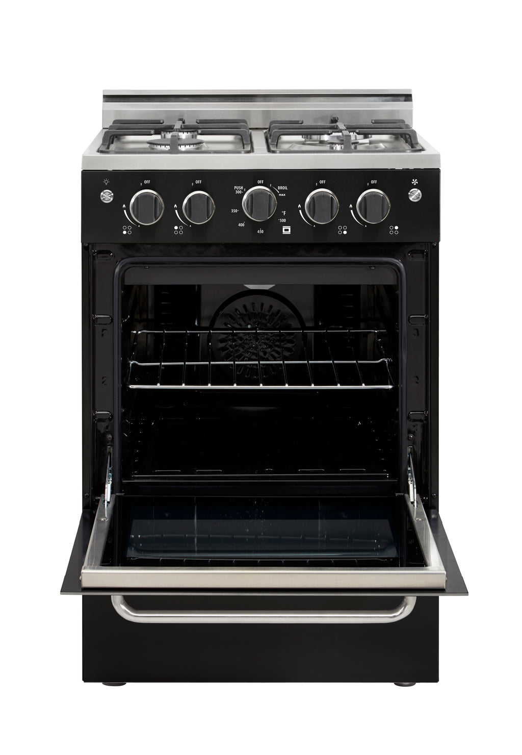 Unique Prestige 24�?2.3 cu ft Double Oven Gas Range in White