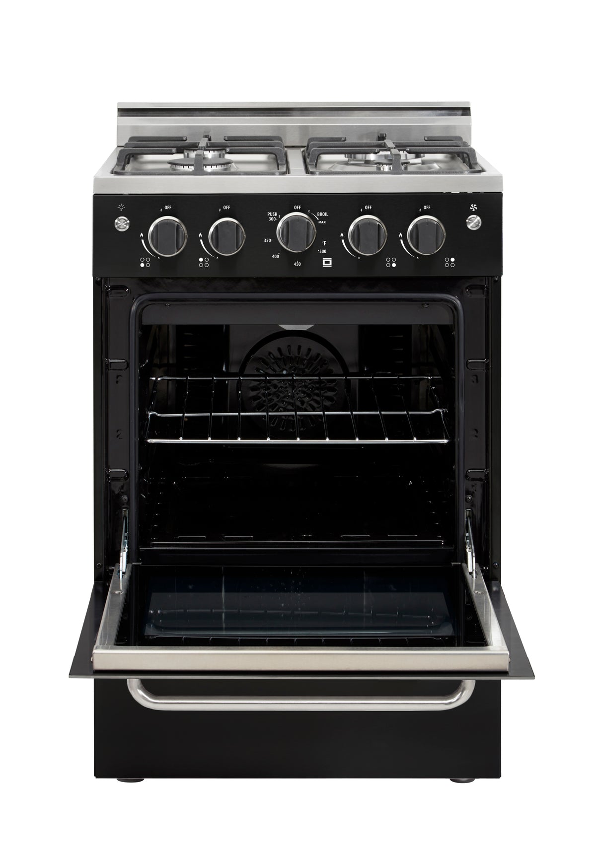Unique Prestige 24�?2.3 cu ft Double Oven Gas Range in White