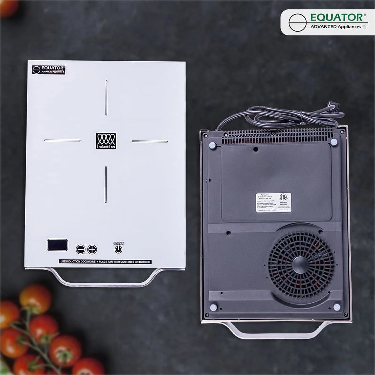 Equator 11inch Portable Single-Burner Induction Cooktop - with Handle in Black