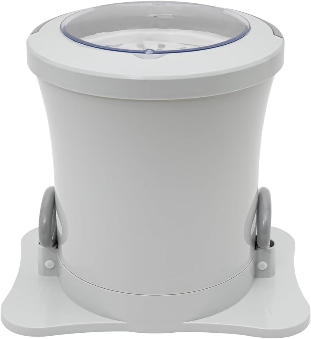 Portable Foot Operated Dryer, Mini Manual Dryer Machine, Portable Single Tub Dryer Machine, Hand-operated Mini Compact Spin Dryer, 2.4Gal Manual Draw Cord Dryer (Dryer(2.4gal White))