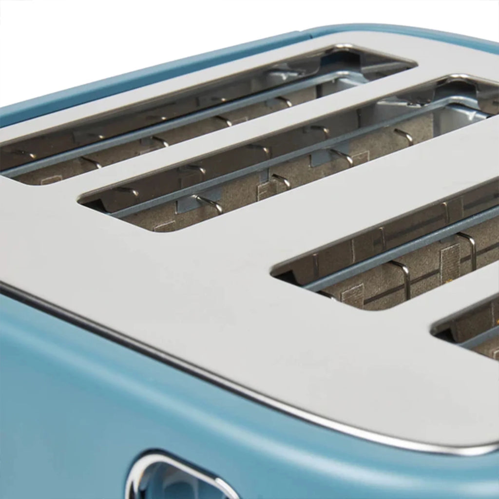 Haden Dorchester 4 Slice Wide Slot Toaster with Control Knob, Stone Blue