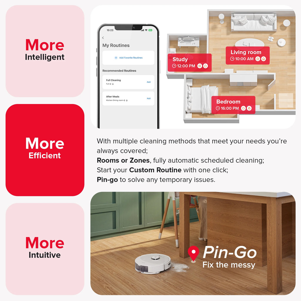 Roborock Q8 Max+ Robot Vacuum and Mop with Self-Emptying, Obstacle Avoidance, LiDAR Navigation, 5500Pa Suction Power, and App Control
