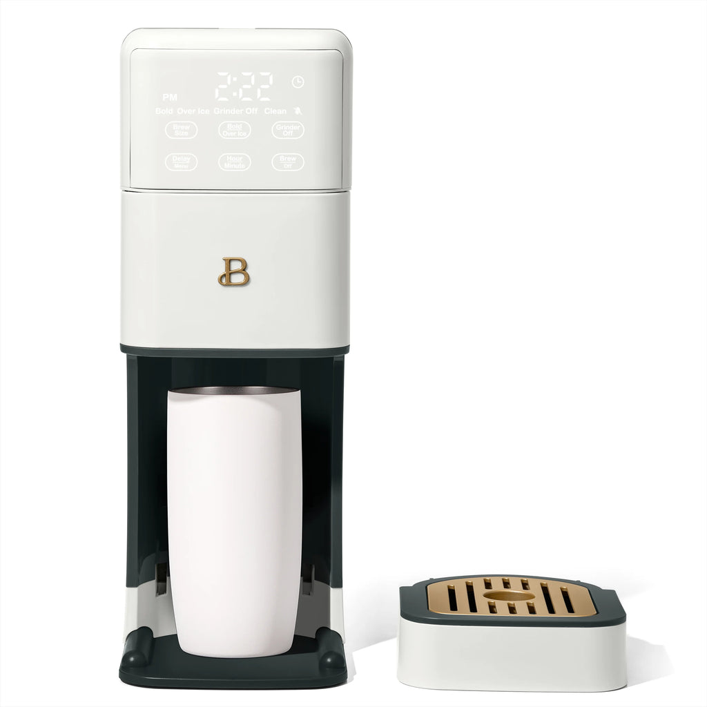 Beautiful Perfect Grind�?Programmable Single Serve Coffee Maker, White Icing by Drew Barrymore