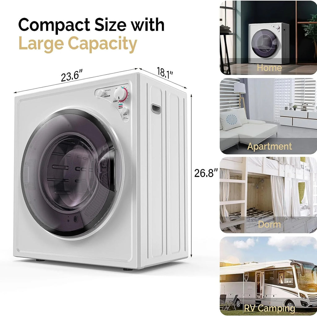 VINGLI 110 V Electric Compact Front Load Tumble Portable Clothes Dryer