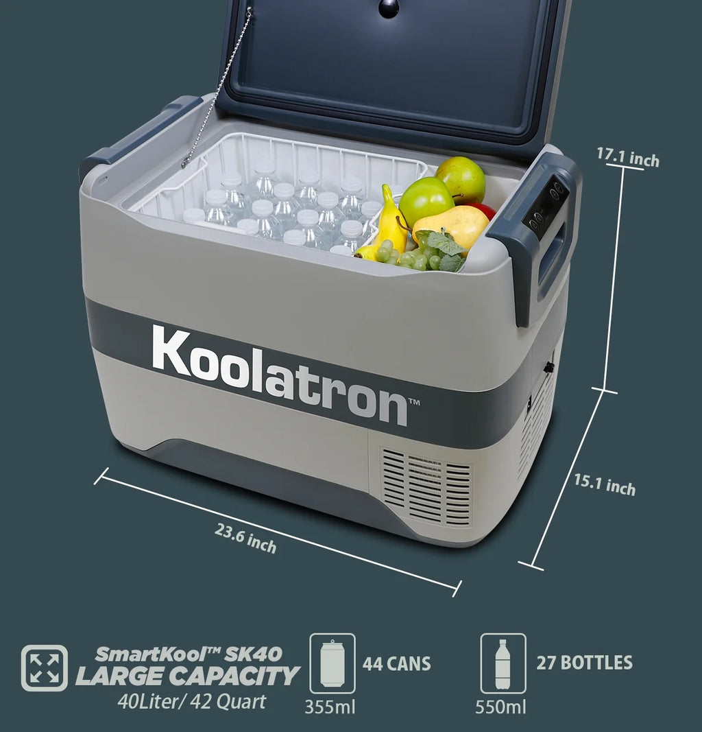 Koolatron 12V Portable Freezer/Refrigerator w/ Bluetooth 42 qt (40L)
