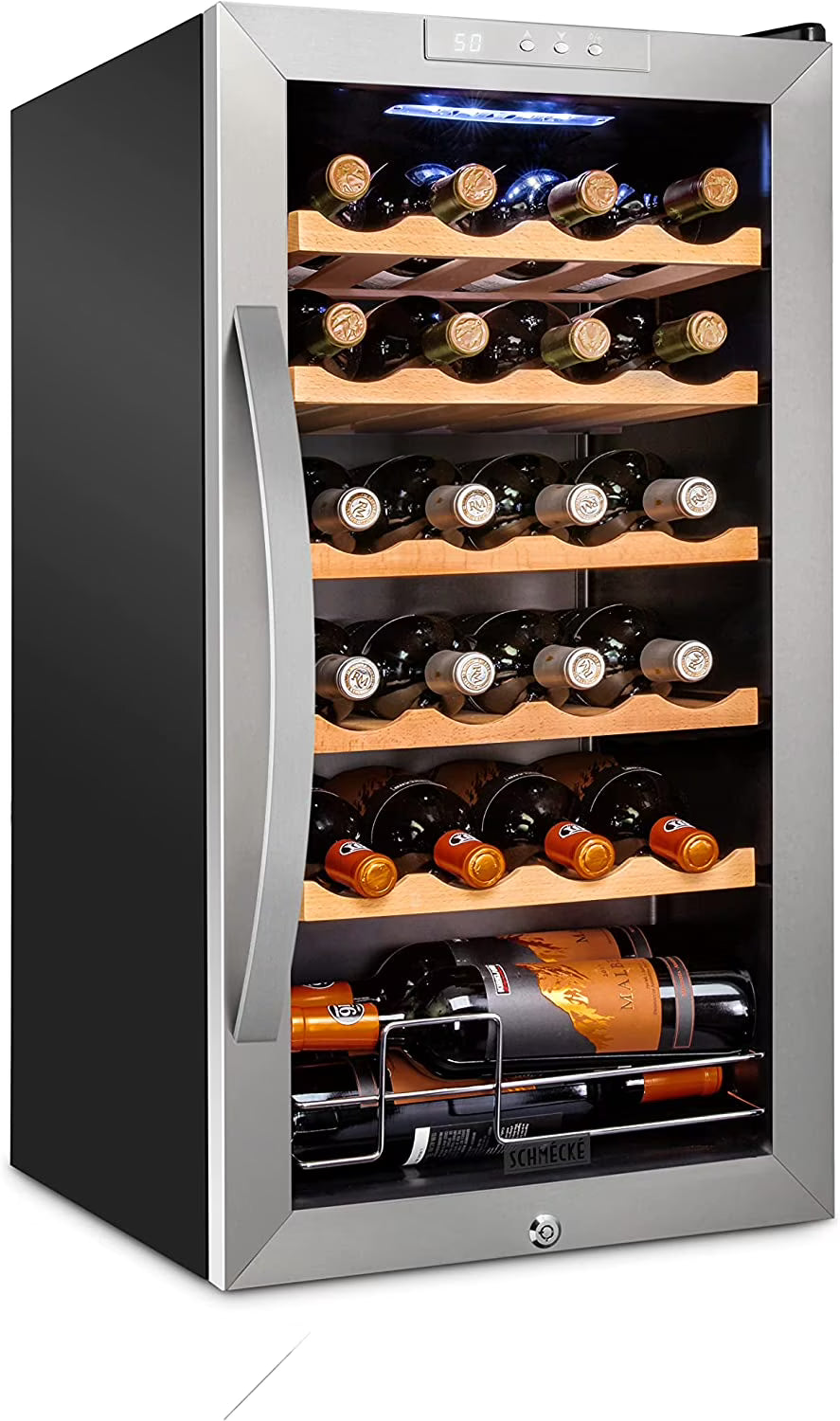 Schmecke 24-Bottle Freestanding Wine Cooler - Black