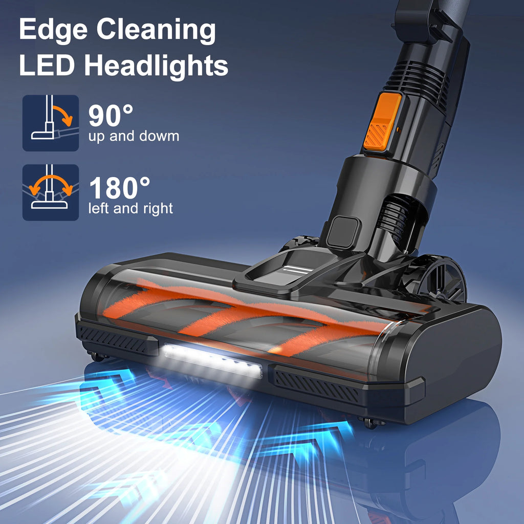 INSE Cordless Vacuum Cleaner, 40kPa Rechargeable Stick Vacuum with 300W Brushless Motor for Carpet Hardwood Floor Pet Hair,S620