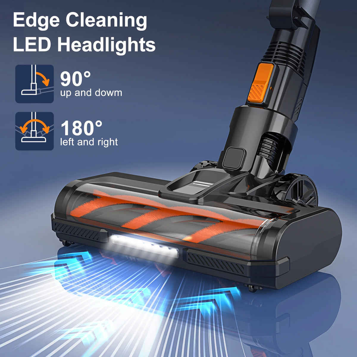 INSE Cordless Vacuum Cleaner, 40kPa Rechargeable Stick Vacuum with 300W Brushless Motor for Carpet Hardwood Floor Pet Hair,S620