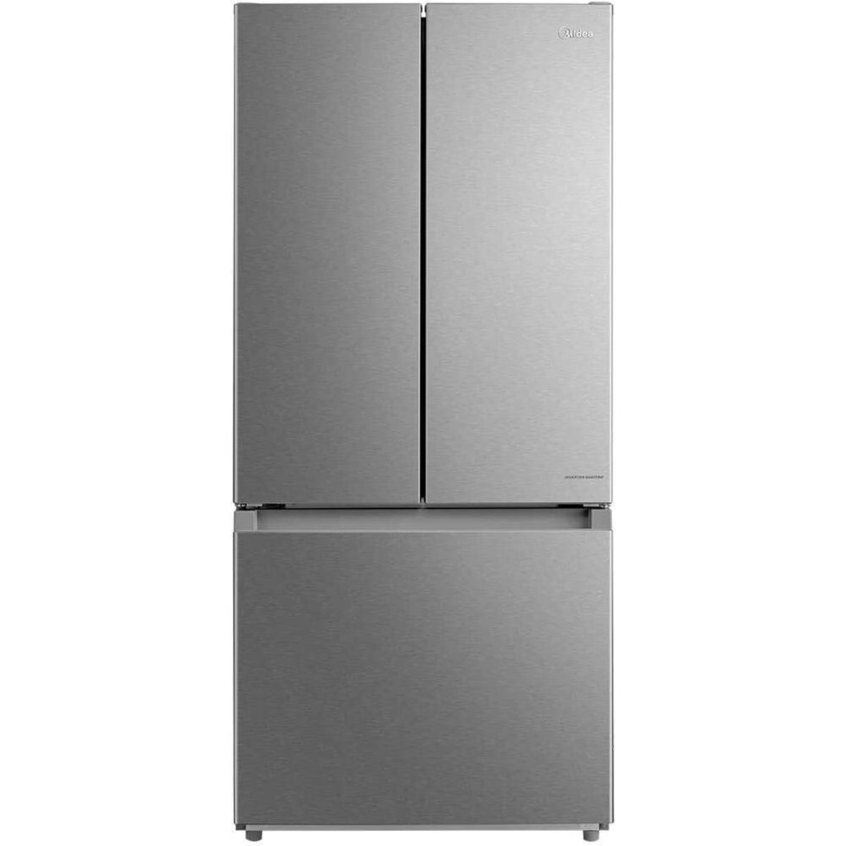 Midea Bottom Freezer French Door Refrigerator, Silver