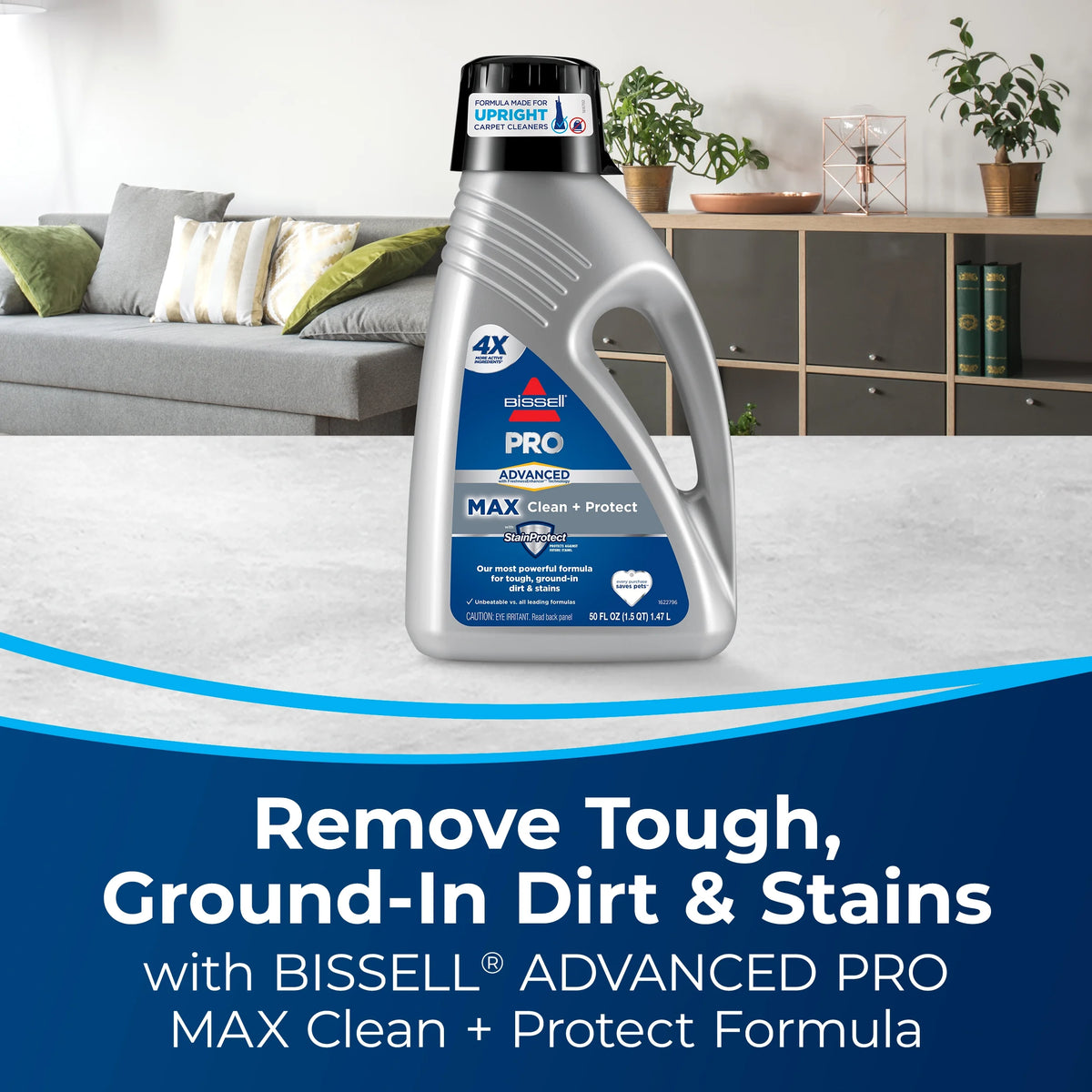 BISSELL Pro Heat 2X Revolution Pet Carpet Cleaner, 3578 & BISSELL Advanced Pro Max Clean + Protect Deep Cleaning Carpet Formula, 50 oz, 70E1