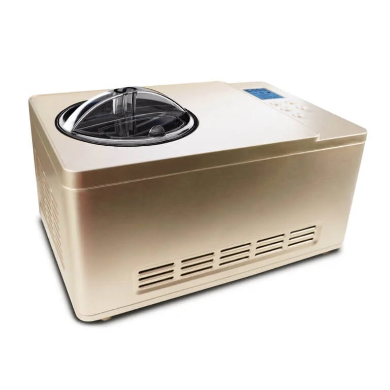 Whynter ICM-220CGY 2 Quart Capacity Automatic Compressor Ice Cream Maker & Yogurt Function with Stainless Steel Bowl in Champagne Gold