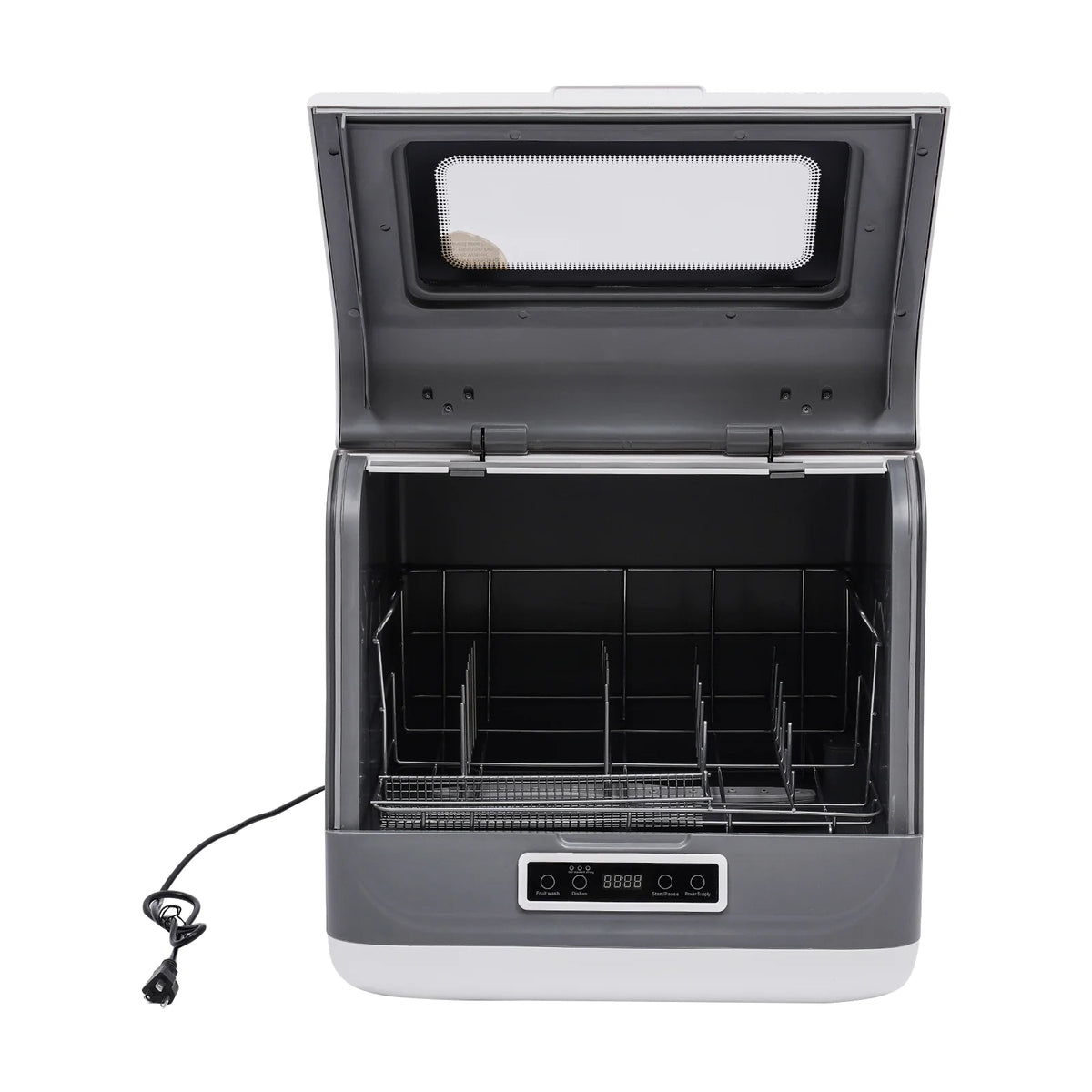 Peakora Portable Countertop Dishwasher, 3-in-1 Function Flip-Top Dishwasher, 800w Mini Dishwasher for Small Households Apartments Boats 17.72*15.75*17.32in