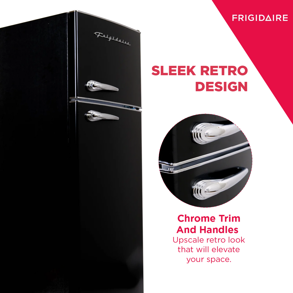 Frigidaire, 7.5 Cu. ft. Top Mount Retro Refrigerator, Black