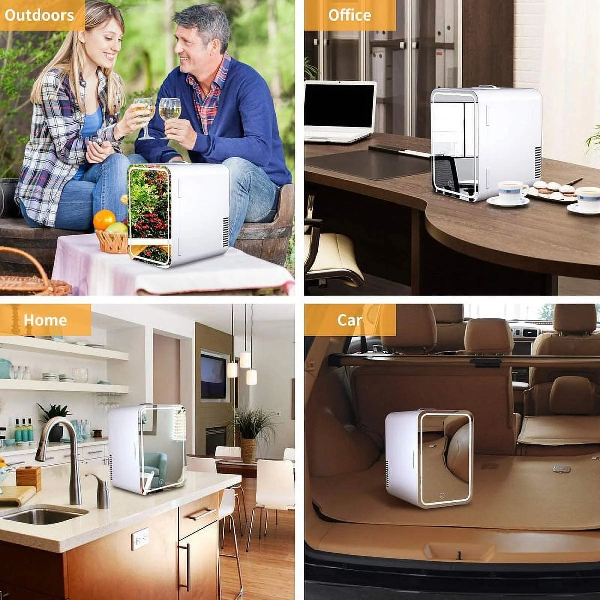 8L Large Capacity Mini Cosmetic Refrigerator Mirror Cosmetic Refrigerator Portable Cosmetic Electric Cooler Cosmetic Mirror Cosmetic Tool