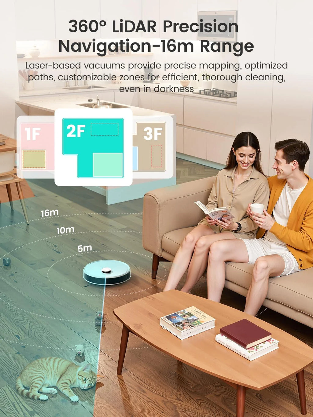 Lefant M3 Robot Vacuum and Mop, 12,000Pa Suction, All-in-One Base Station, Anti-Tangle Brushes & Dual Spinning Mop, 113��F Hot Water Auto Mop Washing & Cool Air Drying, Self-Emptying & Refilling