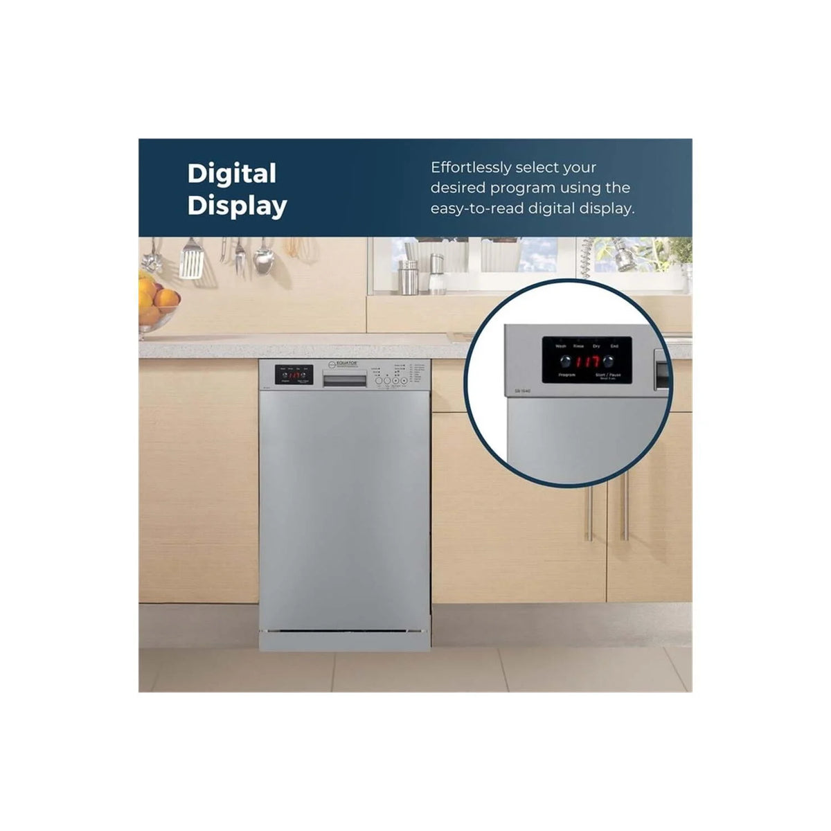 Equator 24 in Dishwasher Top Control 3 Rack 15 place 3.4g QUIET 51 dB 110V EStar