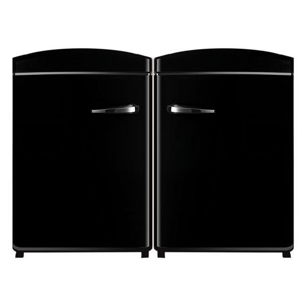 ConServ 3.2 cu.ft. Frost Free Black Retro Convertible Refrigerator-Freezer Set
