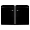 ConServ 3.2 cu.ft. Frost Free Black Retro Convertible Refrigerator-Freezer Set