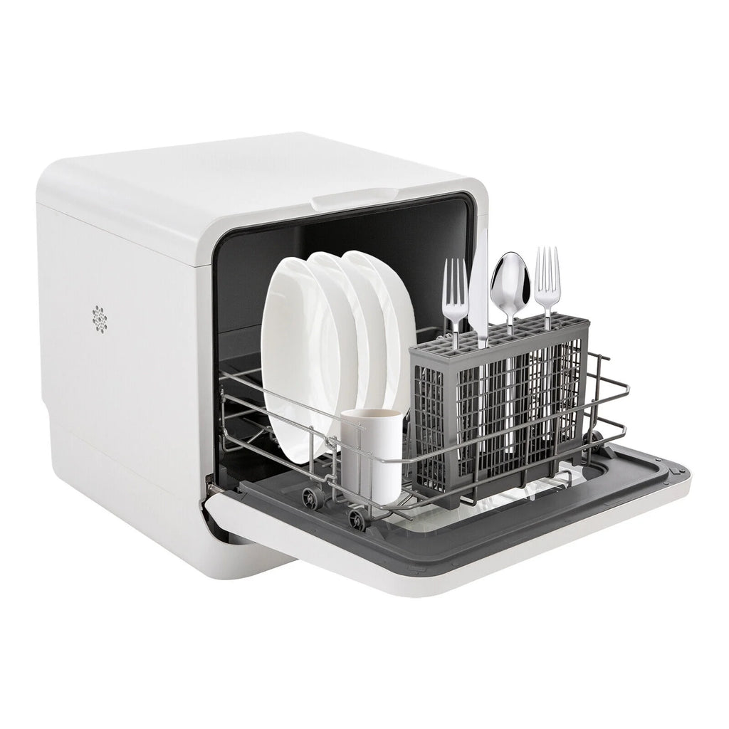 SHZICMY Portable Compact Countertop Mini Dishwasher with Water Tank Leak-Proof Air Dry