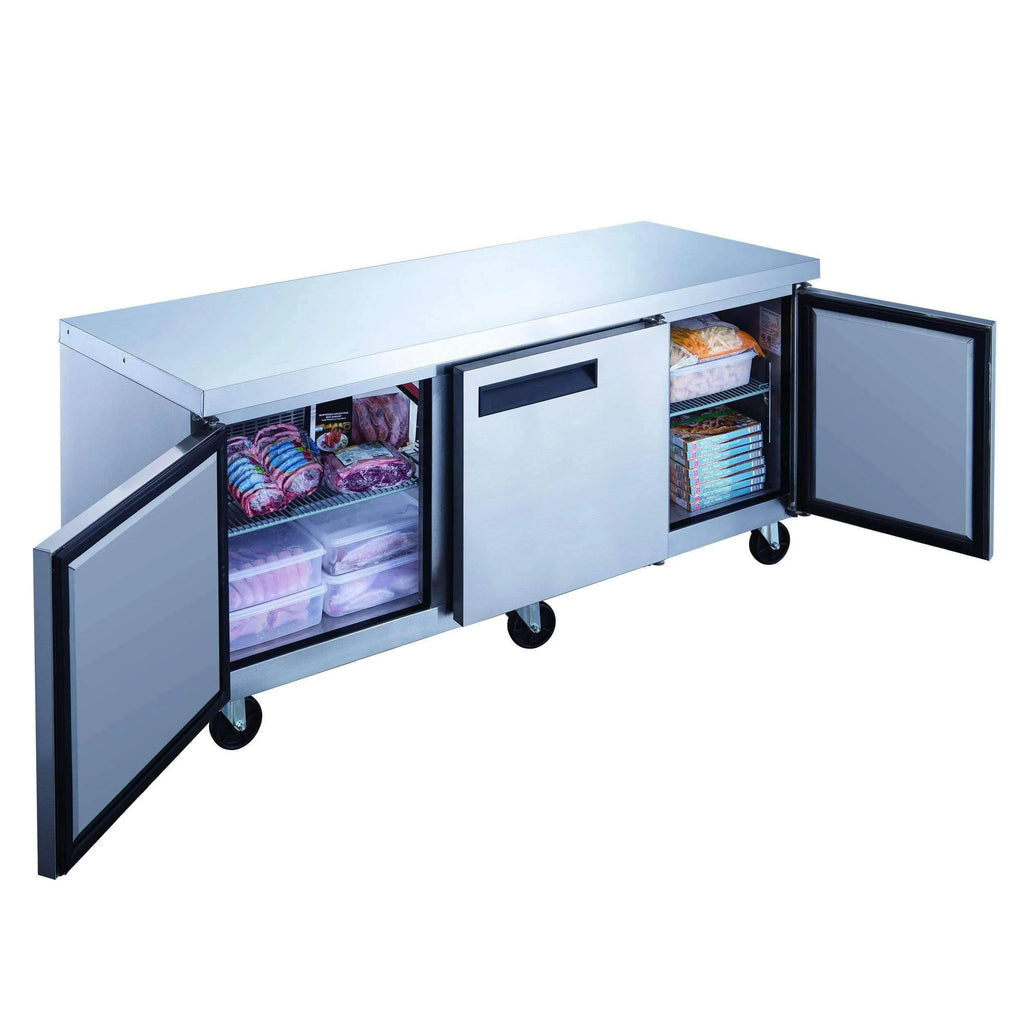 Dukers DUC72F 7225 in Undercounter Commercial Freezer, Stainless Steel
