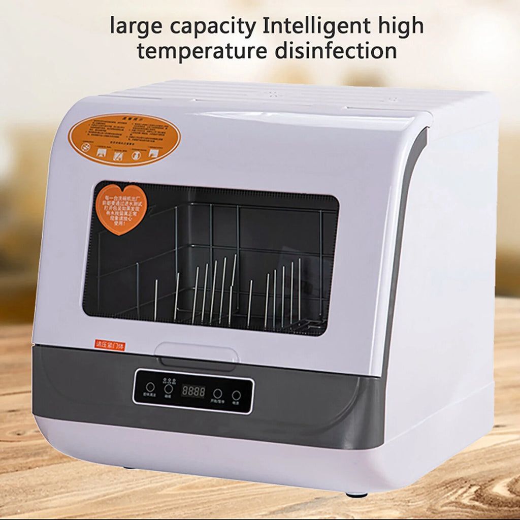 1.2KW Countertop Portable Countertop Dishwasher Compact Dishwasher 3 Programs
