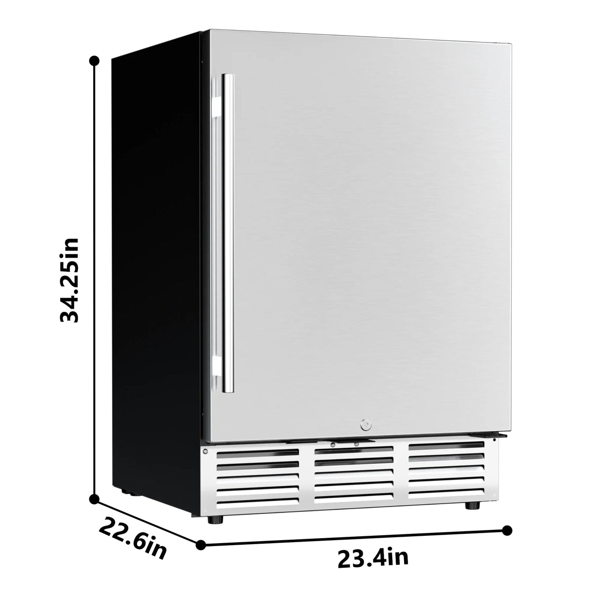 Simzlife 15 in. Single Zone 130-Cans Built-in Beverage Refrigerator Cooler Fridge in Silver Stainless Steel, with Auto LED Lights