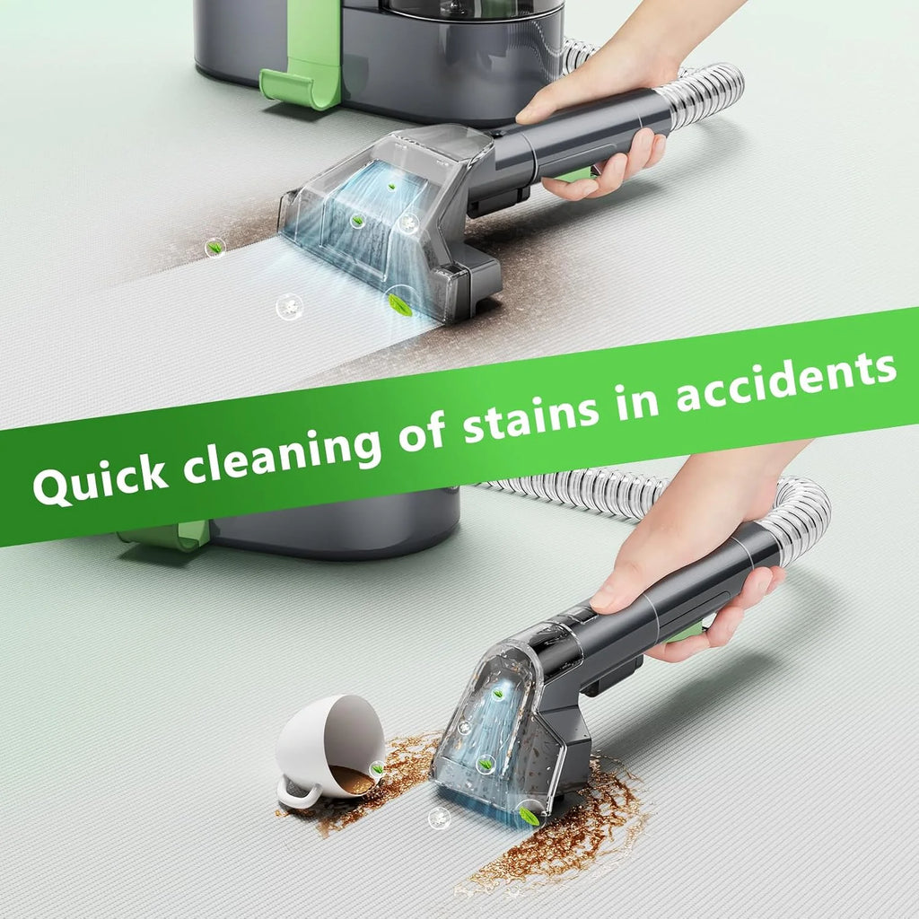 Carpet Cleaner Machine, 18 K pa Portable Carpet Spot and Upholstery Cleaner, 500 W Powerful Suction Deep Couch Cleaner Machine with Handle for Pet Stains, Sofa, Car Seat, Furniture